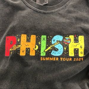 PHISH Cosmic Summer Tour 2021 L/S T Shirt Unisex M Space Doodle Dark Grey